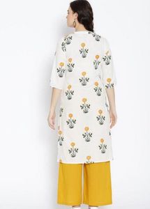 Floral Print Kurta Palazzo Set