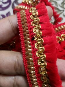 Red Color 7 Meter Lace