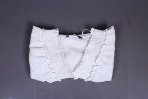 White V-Neck Crop Top