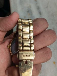 Guess Orignal Gold Tonned Animal Print Watch