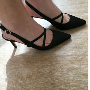 Black Slingback Heels