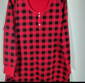RED AND BLACK CHECKED DRESS