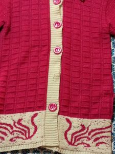 Stylish Pink Knit Cardigan