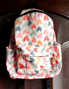 Heart Print Backpack