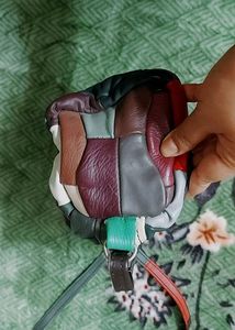 Colorful Patchwork Leather Bag