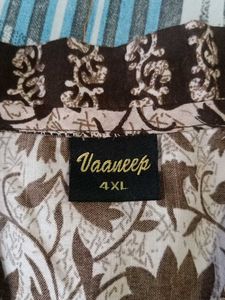 Brown Printed Kurta Set