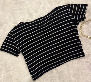 Striped Ribbed Tee