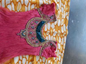 Pink Embellished Anarkali Dress