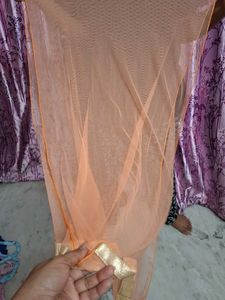 Peach Embroidered Anarkali Dress