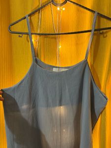 Blue Flowy Tank Dress