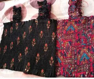 Printer Crop Top Pack Of Two
