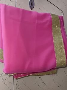 Beautiful Rose Pink Colour Saree