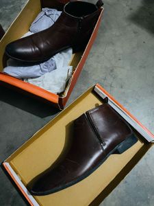 IMPORTED Brown Chelsea Leather Boots