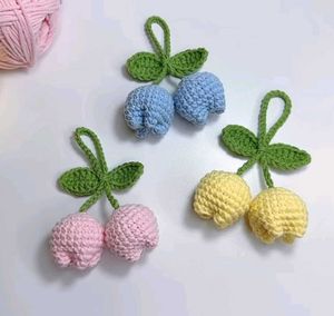 Crochet Tulip Keychain