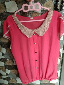 Pink Colour Top For Women