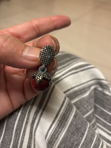 Strawberry Charm Earring And Blue