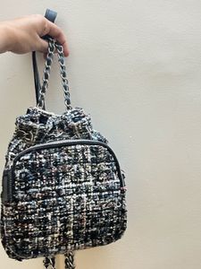 Zara tweed Mini Backpack