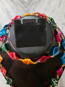 Colorful Geometric Statement Necklace