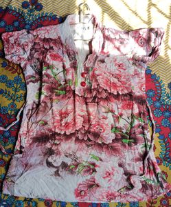 Floral Print Tunic Top
