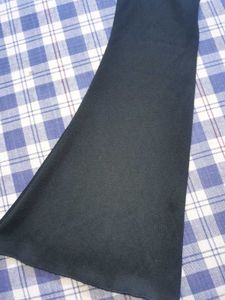 Square Neck Bell Sleeve Sinched Waist Black top