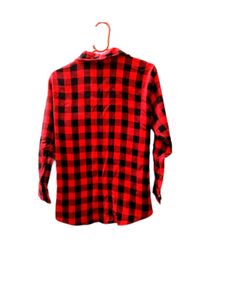 Red &amp; Black Plaid Flannel Shirt