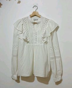 White Korean Summer Top
