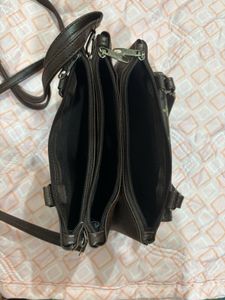 2 Set Of Sling Bags - Brown Patterned Crossbody Ba