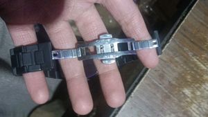 Stylish Black Watch with Arabic dial butterfly loc