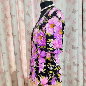 Watercolour Lilies Silk Shirt