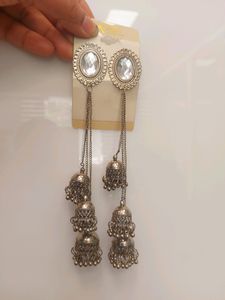 Silver Oxidised Earrings