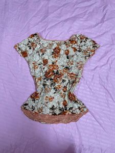 Floral y2k coded top