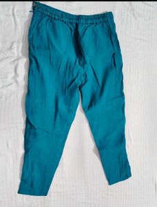 Women Teal Blue Sequence Chanderi Cotton Suit Set