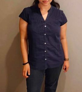 Navy Blue Formal half Shirt