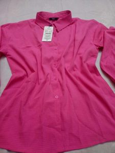 SHEIN BRAND Pink Button Down Shirt