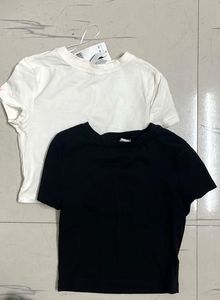 H&M Two Pack Cropped T Shirts