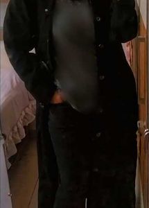 Elegant Black coat Dress with Belt