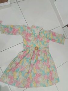 Floral Print Belted Dress