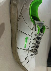 Reebok Men White And Green Sneakers