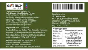 I Bae Premium Green Apple Soap 100g (Pack Of 6)