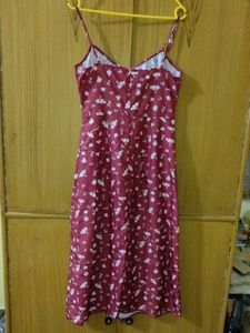 Red Floral Beach Dress