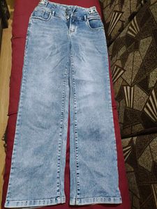 Wide Leg Denim Jeans