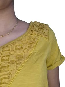 Mustard Lace Top