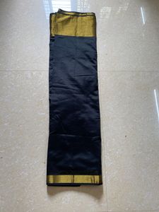 🖤New Unused Elegant Black &amp; Gold Saree🖤
