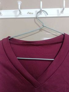 Burgundy Puff Sleeve Top