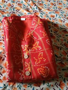 NEW Red Printed Kurta