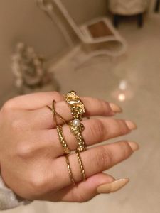 Golden Rings Set Of 6