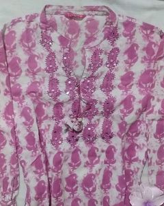 Pink Printed Kurta Set🌺