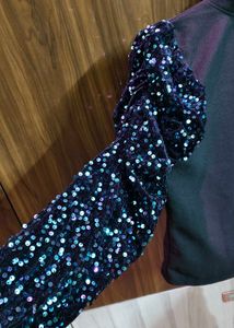 Sequin Sleeve Top