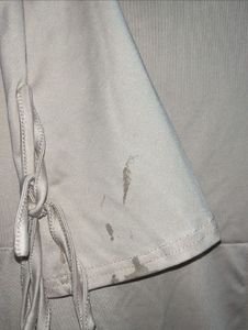 Beige tieups A-Line mini Dress