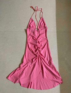 Front Cutout Fit and Flare Dress